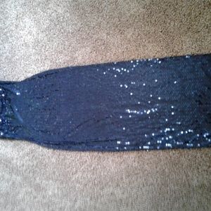 Ted Lapidus midnight blue sequin formal size 8